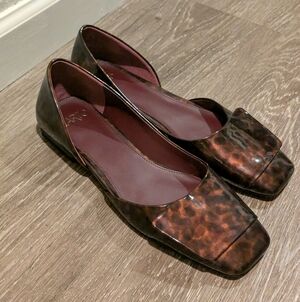 Franco Sarto Women's Tracy Square Toe Flat Ballet Tortoiseshell